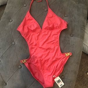 Michael Kors one piece cut out bathing suit